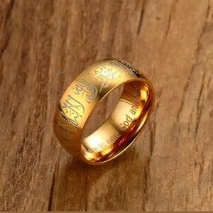 Stainless steel Titanium Unisex Muslim Ring Size 7